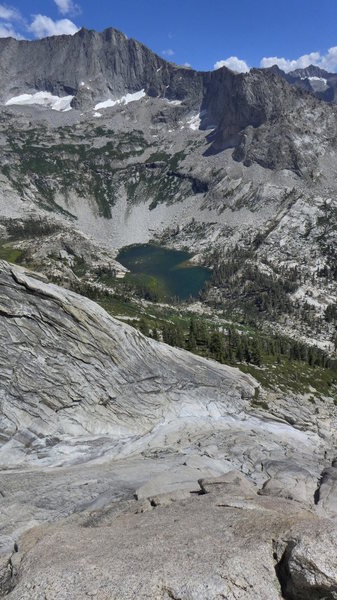 looking down the low-angled slab start