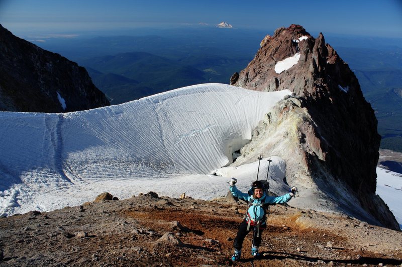 Barb feeling triumphant just above The Hogsback on 7/13/13.