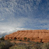 Mackerel sky over Promise Rock<br>
Garfield County