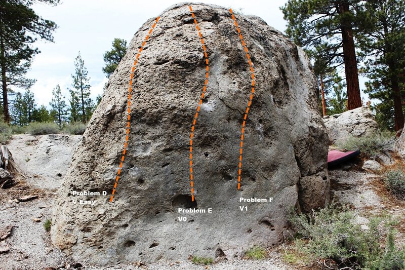 Dragon Boulder South Face Topo