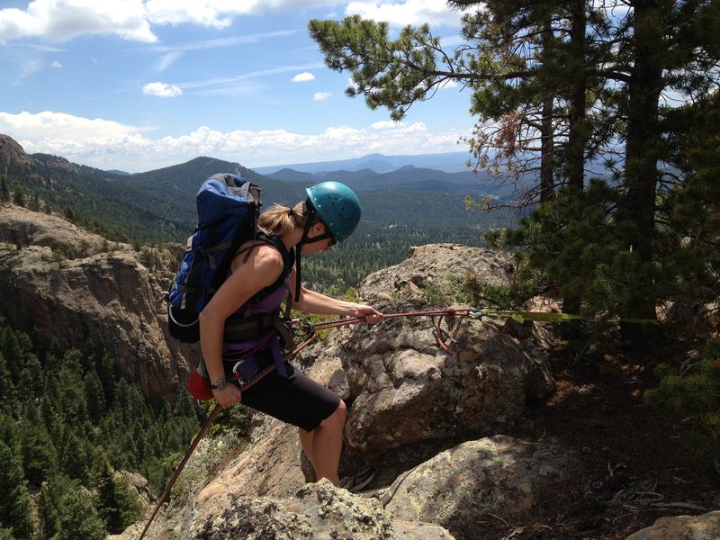 Double rope (60m) rappel from top of The Ranch Hand Dome.