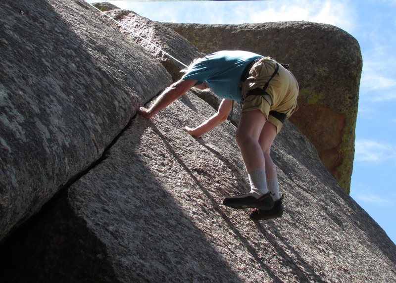 Rodger, concentrating on crystals.