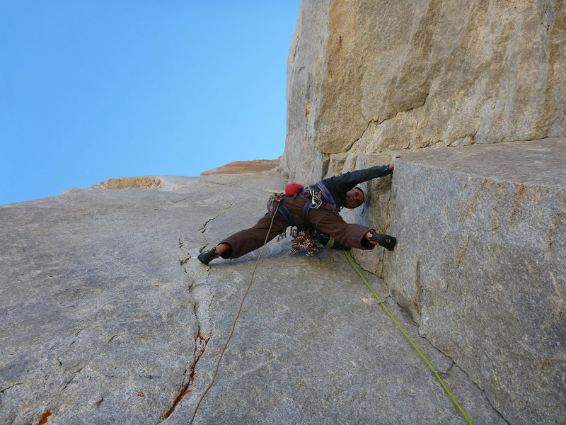 Randy Leavitt on pitch 4, SunSpot Dihedral (11b), The Hulk. Photo by Doug Englekirk