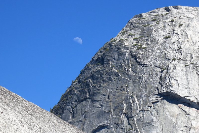 Moon over Fairview Dome