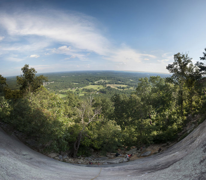 View from halfway up the slab area face