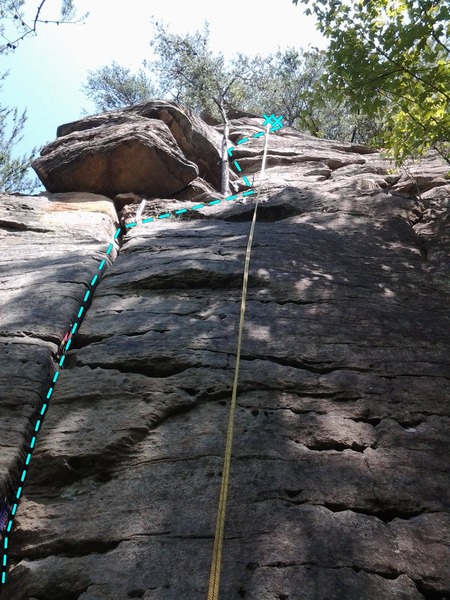 Awesome trad climb. Concentrating on using good crack jams makes this route especially at the bottom much easier. Just hanging off bones.