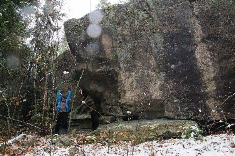 One of MANY boulders up and around Jeff's World. SO MUCH POTENTIAL