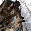 Place i call Flood Rocks, outside of South Fork, PA.<br>
This is one of the higher sections.  Tons of 10-15' high routes that are great for bouldering as well