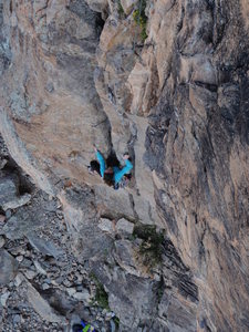 Tracie cleaning Twin Cracks.