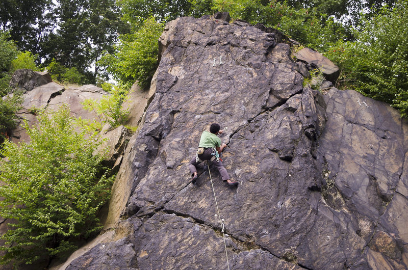 Clipping the 3rd bolt.