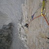 Looking down the splitter pitch. So good!<br>
Photo by Patrick Mulligan