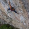 Jess Groseth on Movement of Fear, 5.12c.<br>
<br>
James Lucas photo.