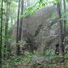 40 foot monster at the Sugar Maple Grove Boulders, Hart's Ledge, Bartlett