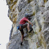 Bridger warming up on Hucky Sucky 5.10 Bucky