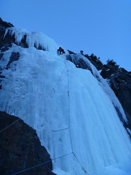 Get those headlamps out.<br>
Last pitch in twilight.