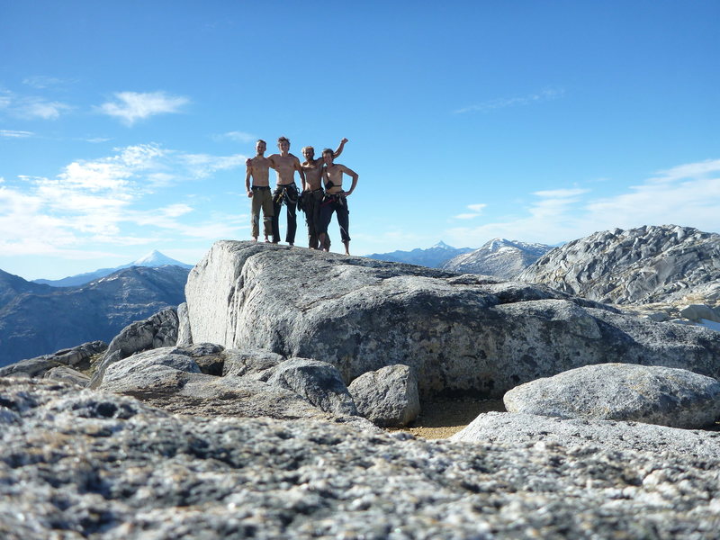 Summit shot. Happy men.