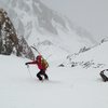 Mt Sneffels. Lavender Couloir climb.