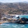 View of Little Harbor from the North. Boulders visible on South beach. 