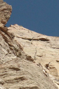 zoomed in shot from below; steep hands for days