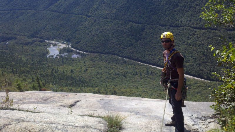 Jon at the 4th pitch anchors