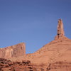 Castleton Tower and the Rectory en route to Fine Jade.  Castle Valley, UT