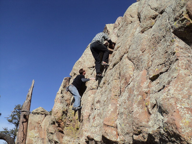 Speed bouldering at Carter Lake.