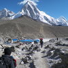 Pumori, Kalla Pattah, and Gorak Shep in the foreground