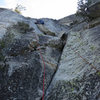 I ended up setting the anchor at the top of P1 too soon. Should have gone past these guys where there is a tree with some webbing--up and left. That would be the best place to belay if continuing on to Upper Royal's Arch.