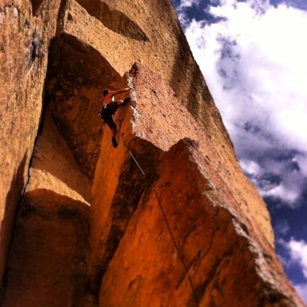 Double Trouble - 5.10b at Smith Rock on a way too hot day!