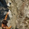 Anthony on some 5.10 at Rumney