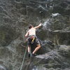 Me on some random 5.10 in Rumney, a not so classic crag (IMHO).