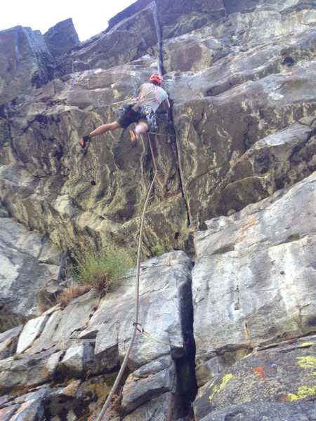 Cutting the feet on Brass Balls, Castle Rock, Leavenworth, WA