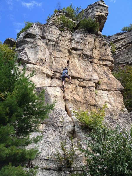 Rich Gottlieb in action on the crux of Ringwraith