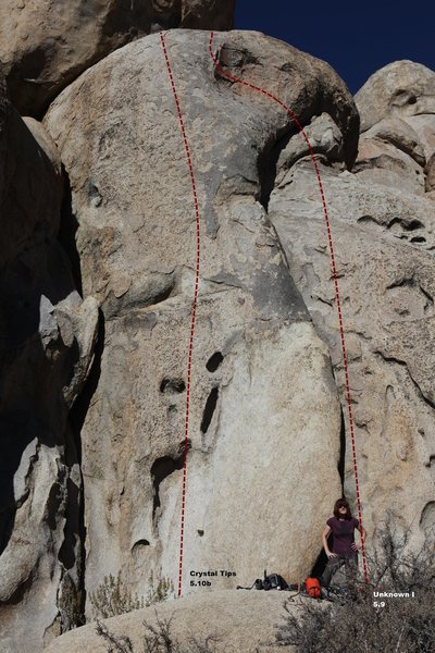 Crystal Tips 5.10b Topo