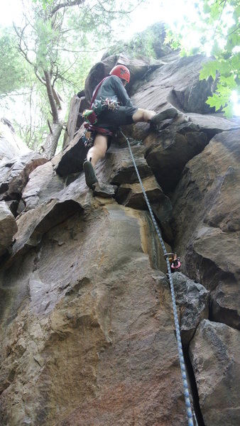 Current Hoofer's club Prez, Aaron Wait, firing off "Mung" on sight (I think) on lead.