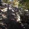 A five-year old on the harder second portion of Menehan's No Hands Slab.