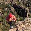 Rappelling off of the top of the 300' tower [[107758923]]