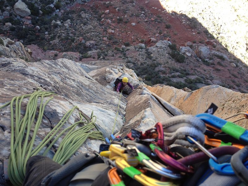 Sarah finishing up the fun corner after the roof on Pitch 4.