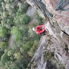 The pitch above the traverse