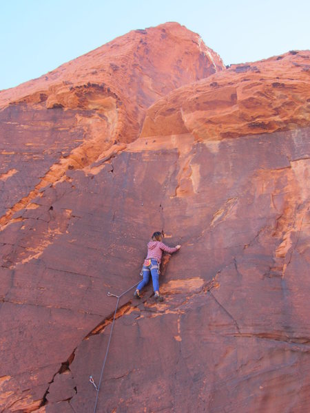 Ocean finally approaching the anchors. Second ascent is nigh!