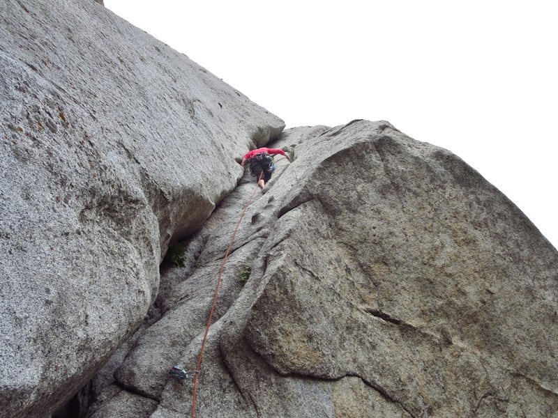 A historic climb. Great cool down from the hike in and a warm up for plumb line around the corner. 