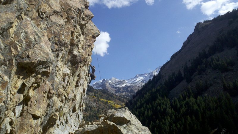 Unknown climber Getting a Grip on a nice day after a storm.