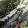 Spectacular position on the Central Wall. caughtinside pulls through one of the many wild roofs on The Hourglass. P2. <br>
<br>
Photo: Corey Gargano<br>
