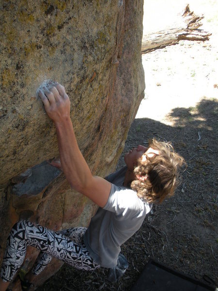 Glad to see I'm not the only one who has climbed this boulder in style!<br>
Summer 2010