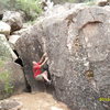 Mark T after the start after getting the FA of episode onein his Scarpa approach shoes.