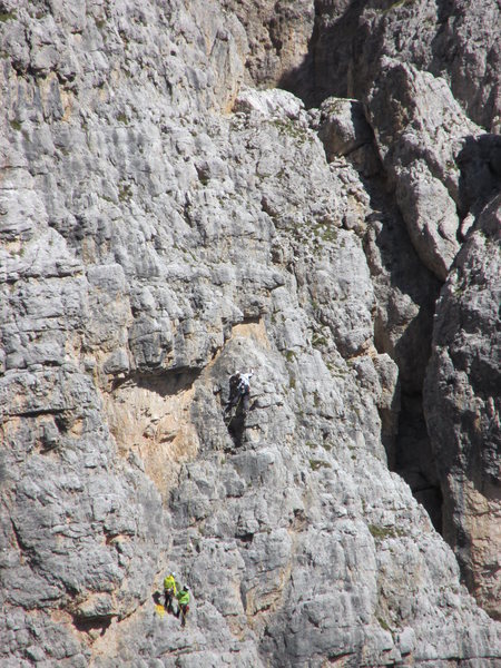 Climbers on pitch 3.