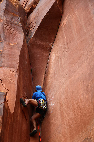 Sean starting up the stemming section of Deseret Moon. 