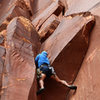 Sean at the crux of Deseret Moon. 