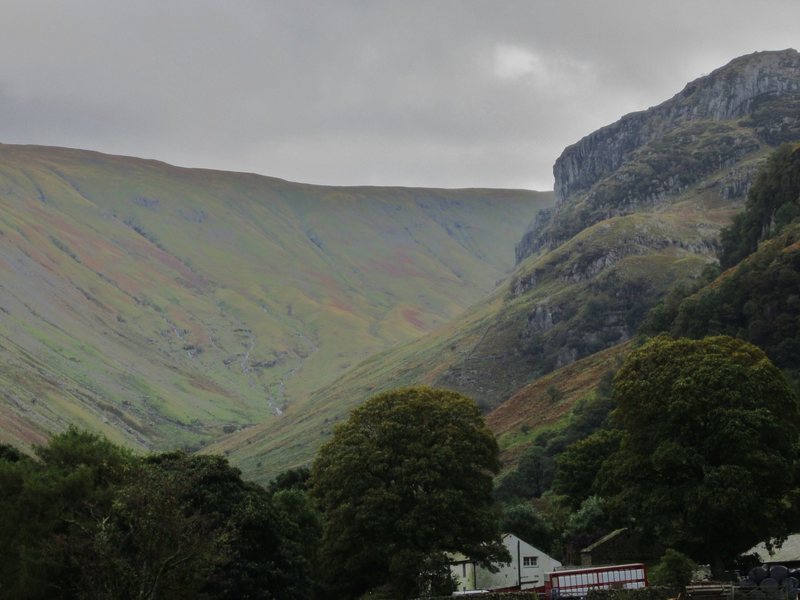 Eagle Crag from the village of Stonethwaite