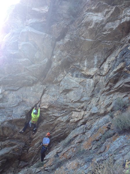 Chris Snobeck on the first ascent of "Ruckus".